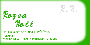 rozsa noll business card